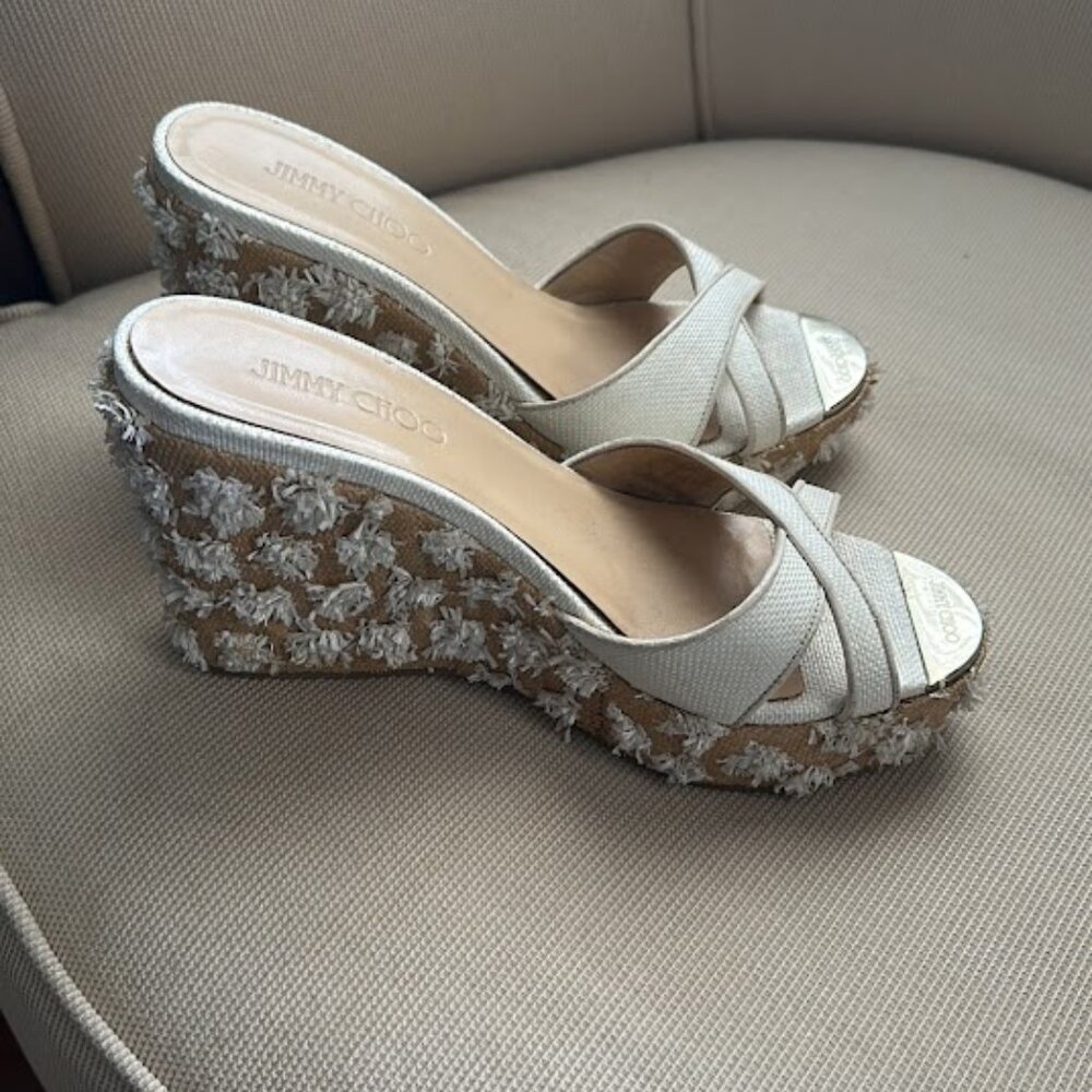 Jimmy Choo White Wedge